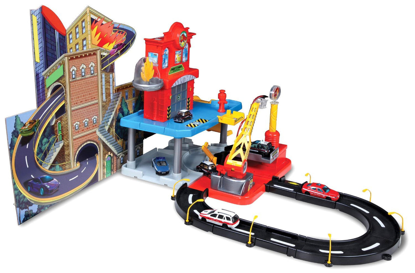 Bburago Street Fire - Fire Station Playset Toy - buy-online
